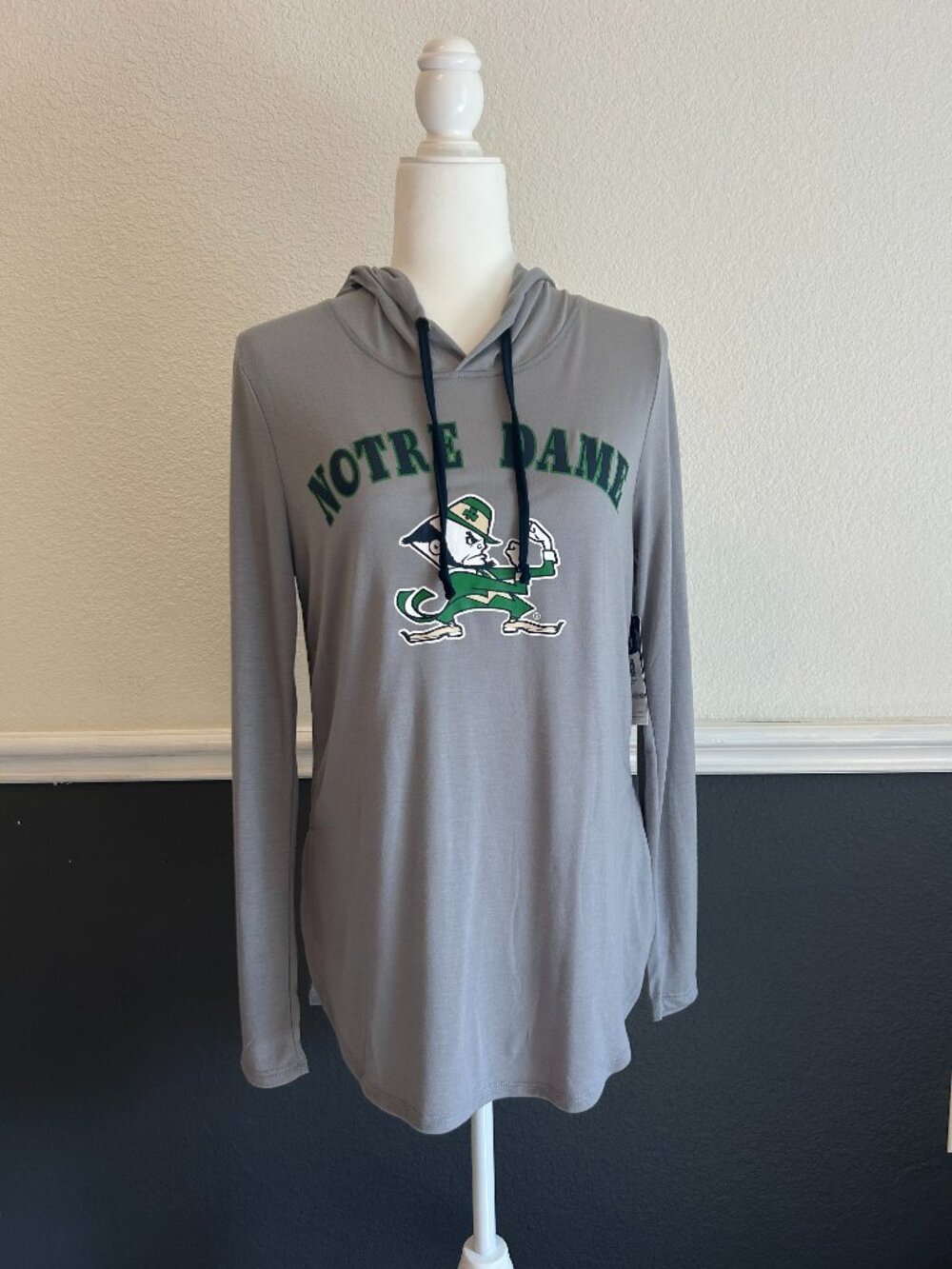 Notre Dame long sleeve hooded tee